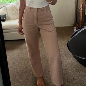 Aritzia TNA greenwich pants in brown Chasm